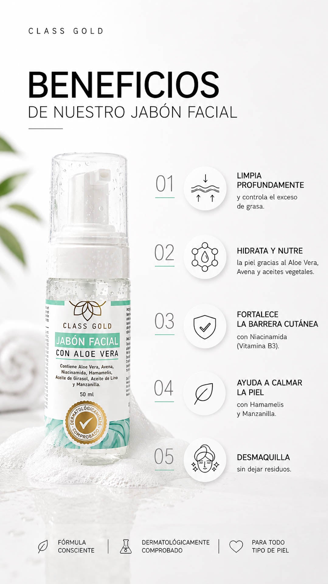 Jabón Facial Con Aloe Vera