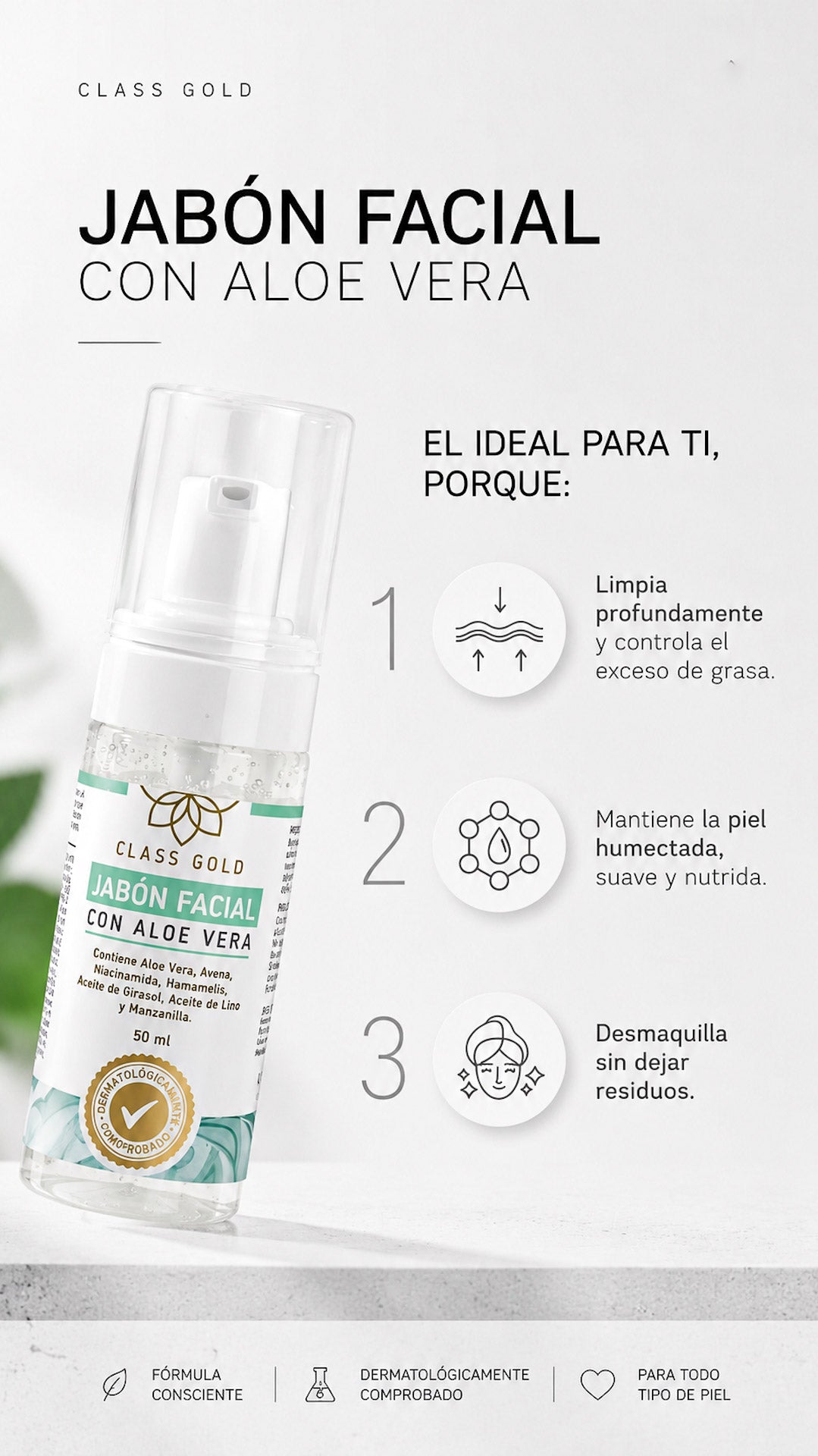 Jabón Facial Con Aloe Vera