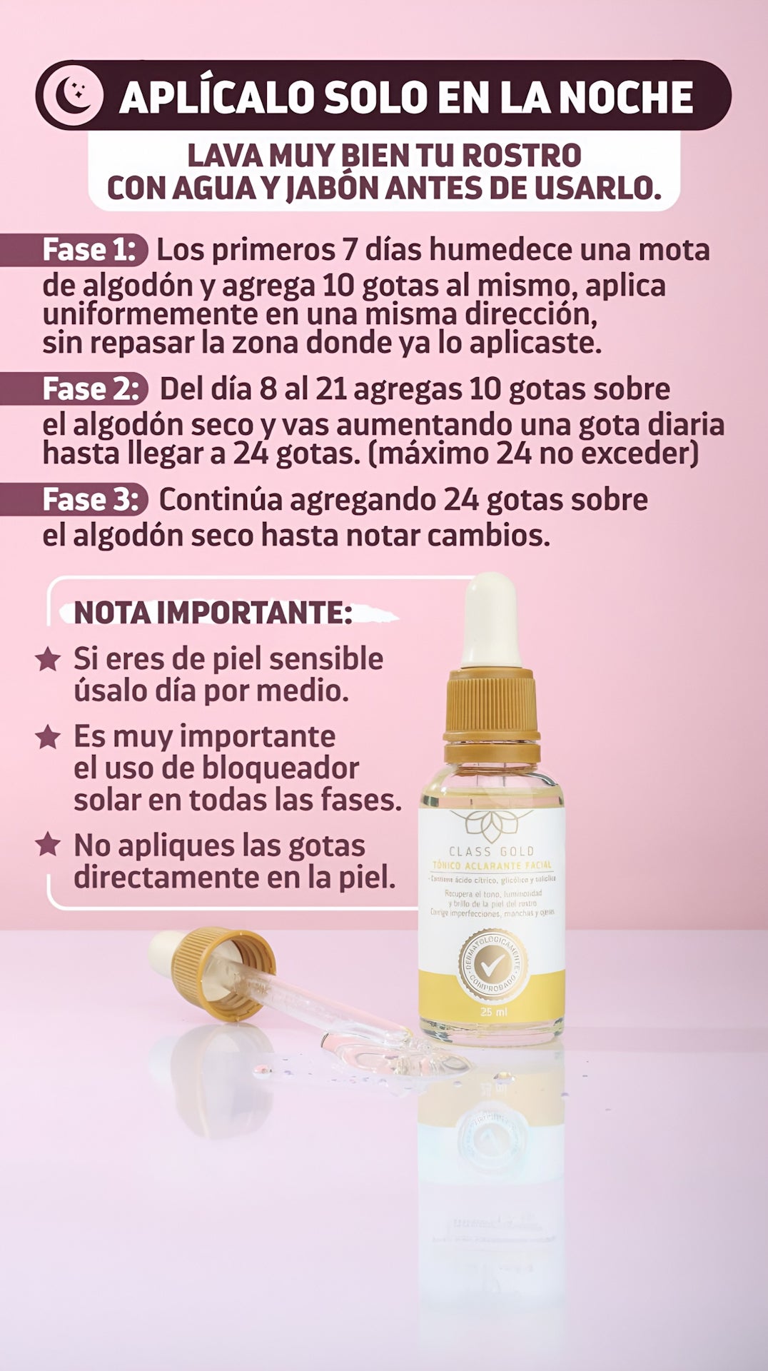 Tónico Aclarante Facial