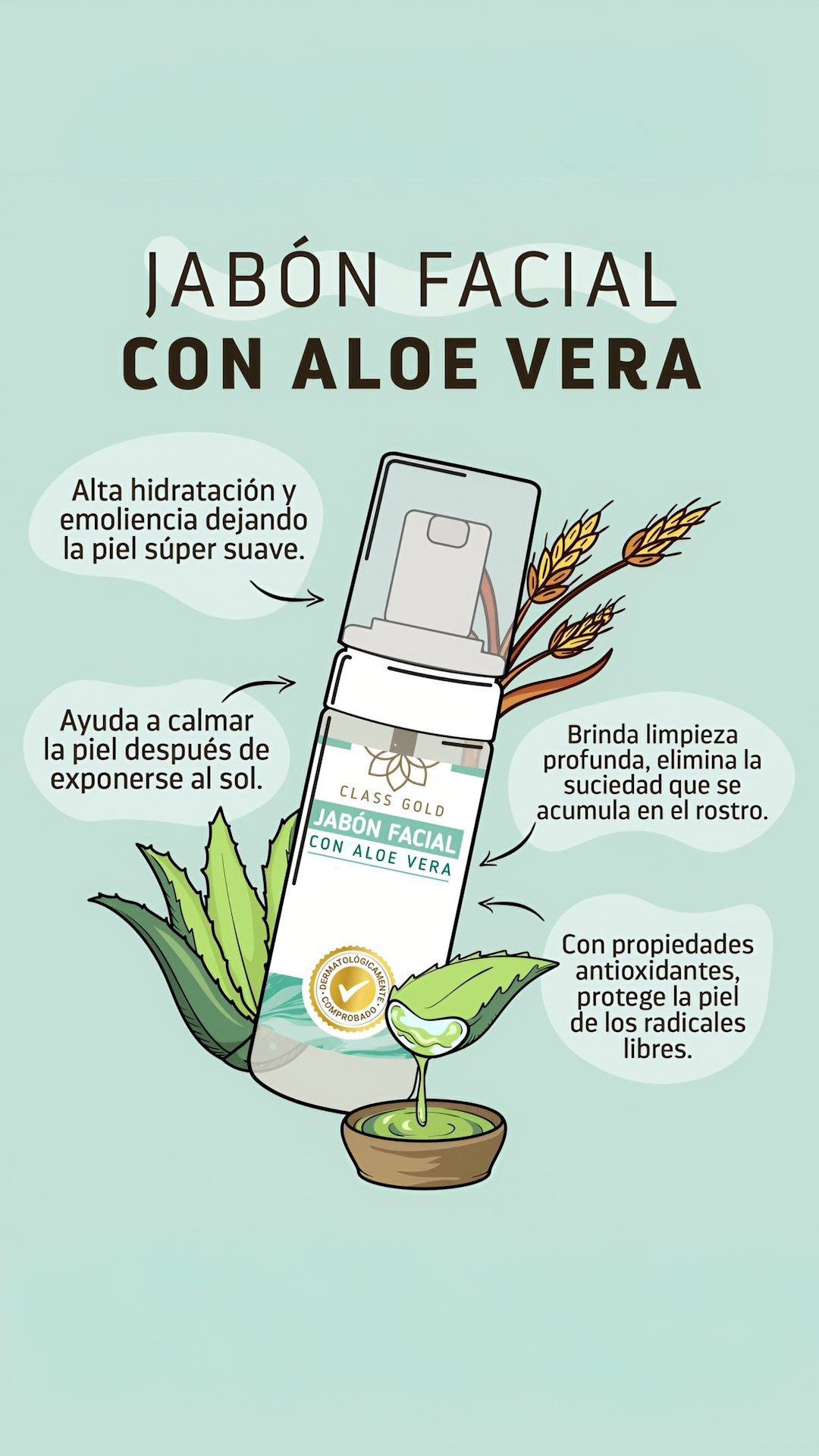 Jabón Facial Con Aloe Vera
